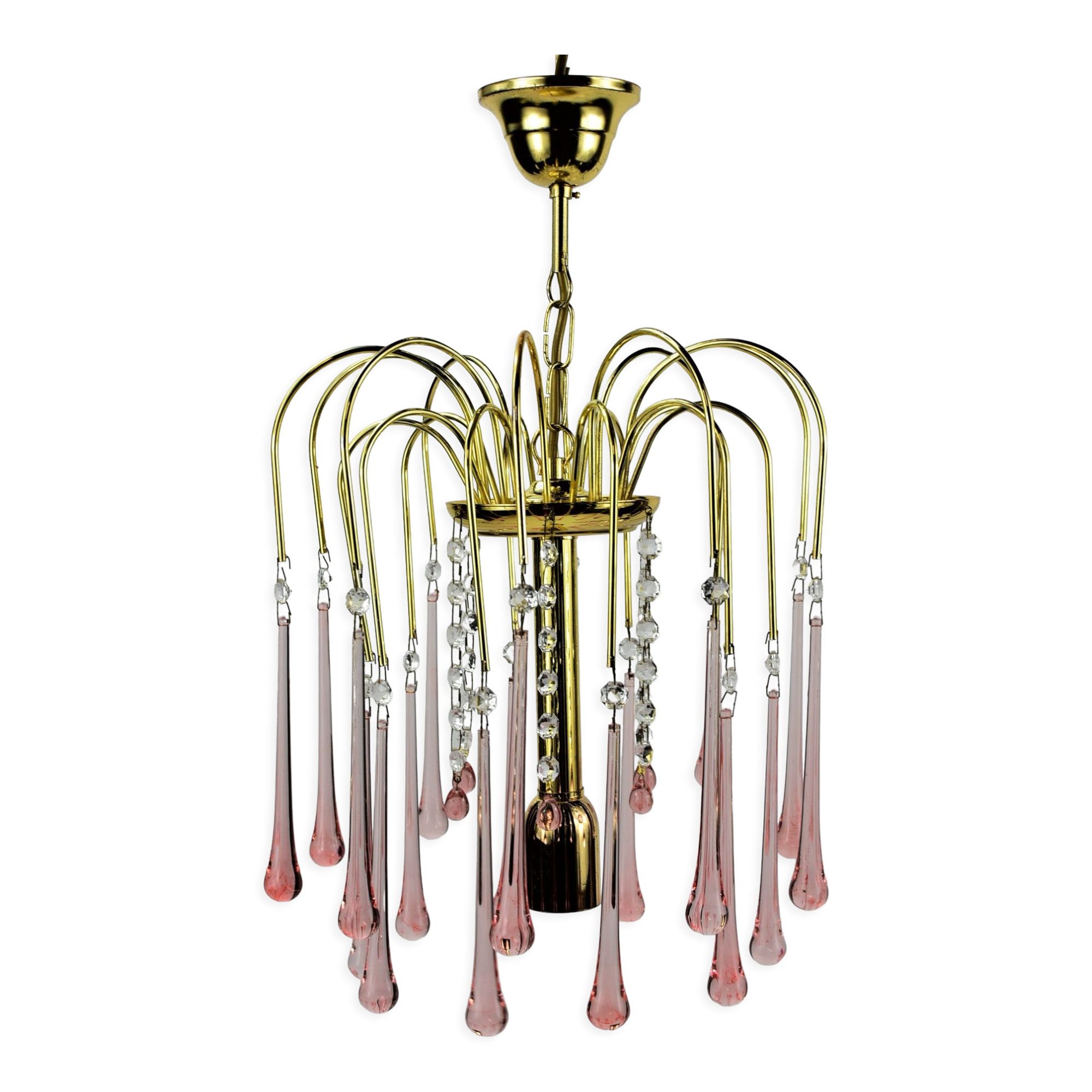 Chandelier tassels pink drops