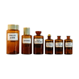 Set of 6 apothecary bottles, early twentieth century