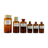 Set of 6 apothecary bottles, early twentieth century