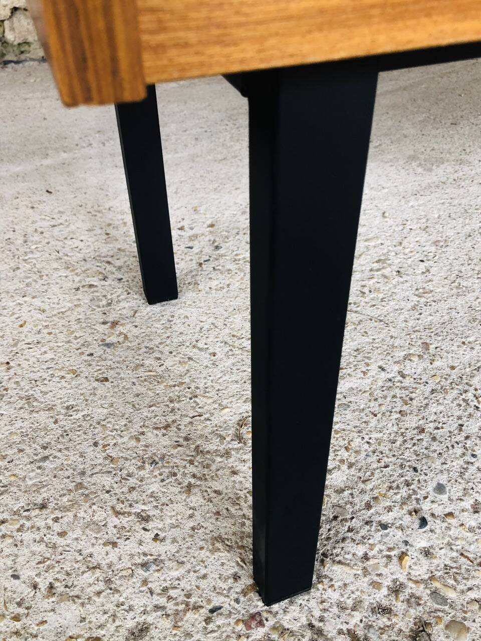 Teak storage unit with metal legs Circa 70's