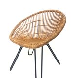 Rohe Noordwolde rattan armchair, 1960, Netherlands