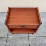 Navy bedside table