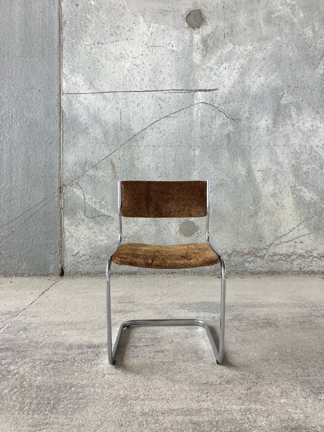 Leopard chrome chair, Arrben Italy, vintage 1970s