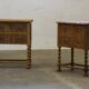 Vintage 1960s Danish modern oak nightstands in the style of Henning Kjærnulf