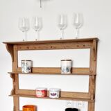 Old wall or standing shelf in solid pine