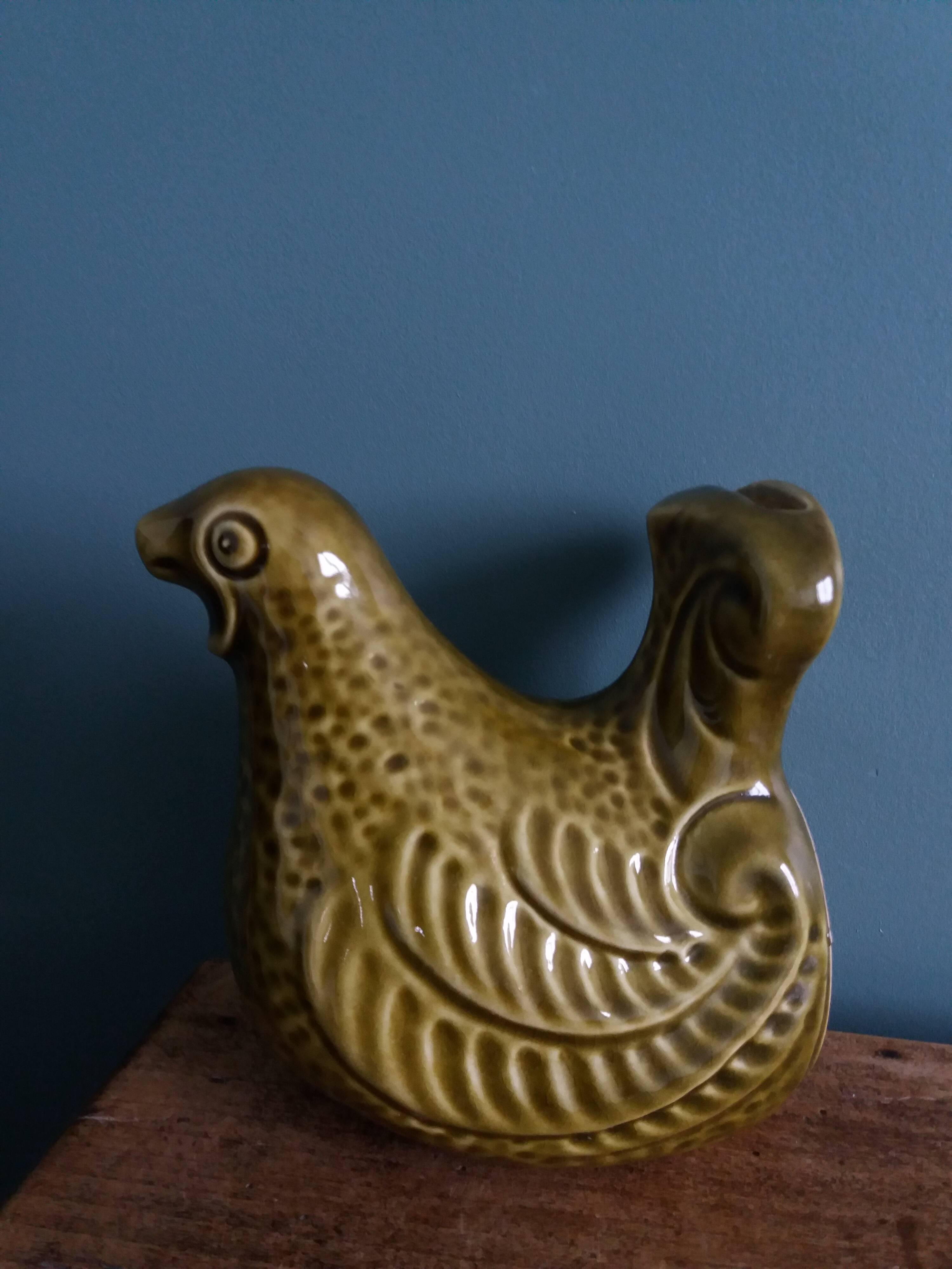 Ceramic Bird String Dispenser Scissor Holder Wall Decor