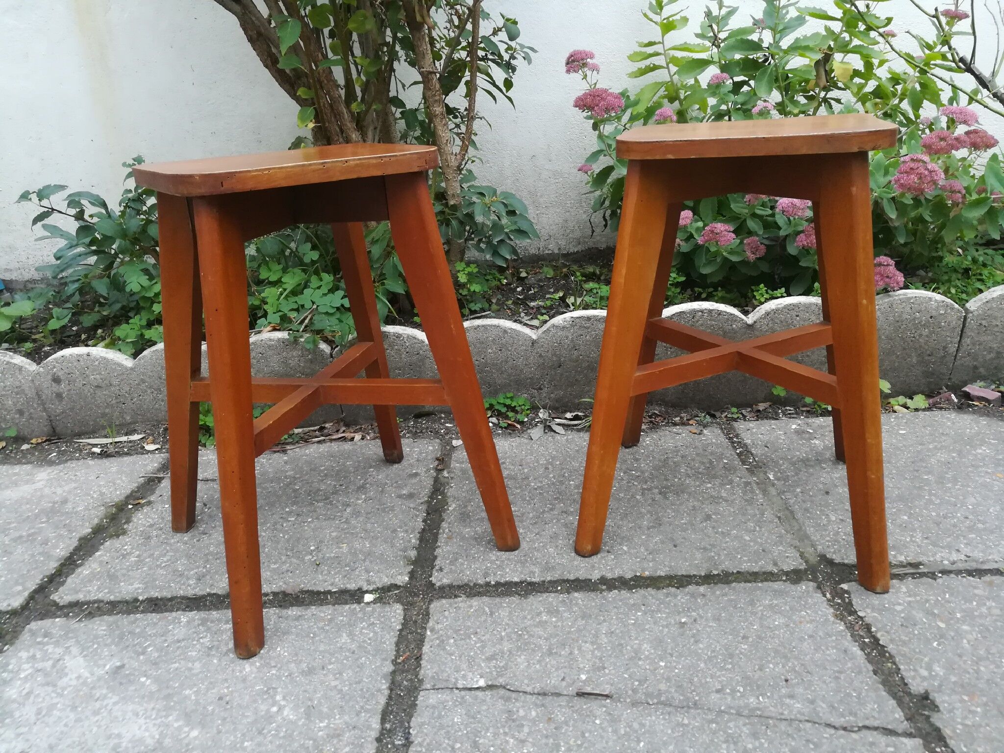 Pair of stools wood 50 years