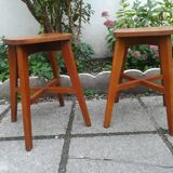 Pair of stools wood 50 years