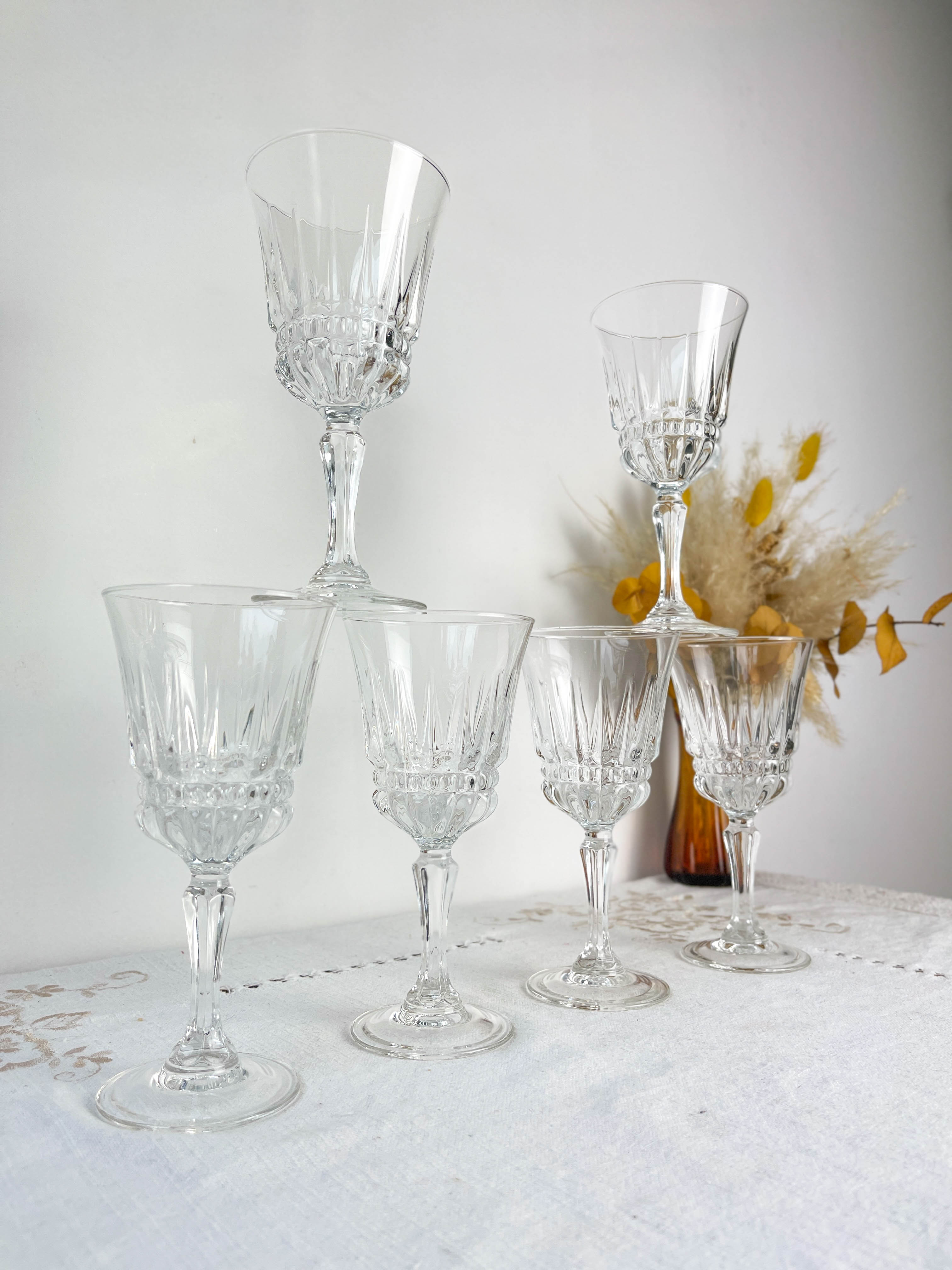 6 verres à eau en cristal Luminarc