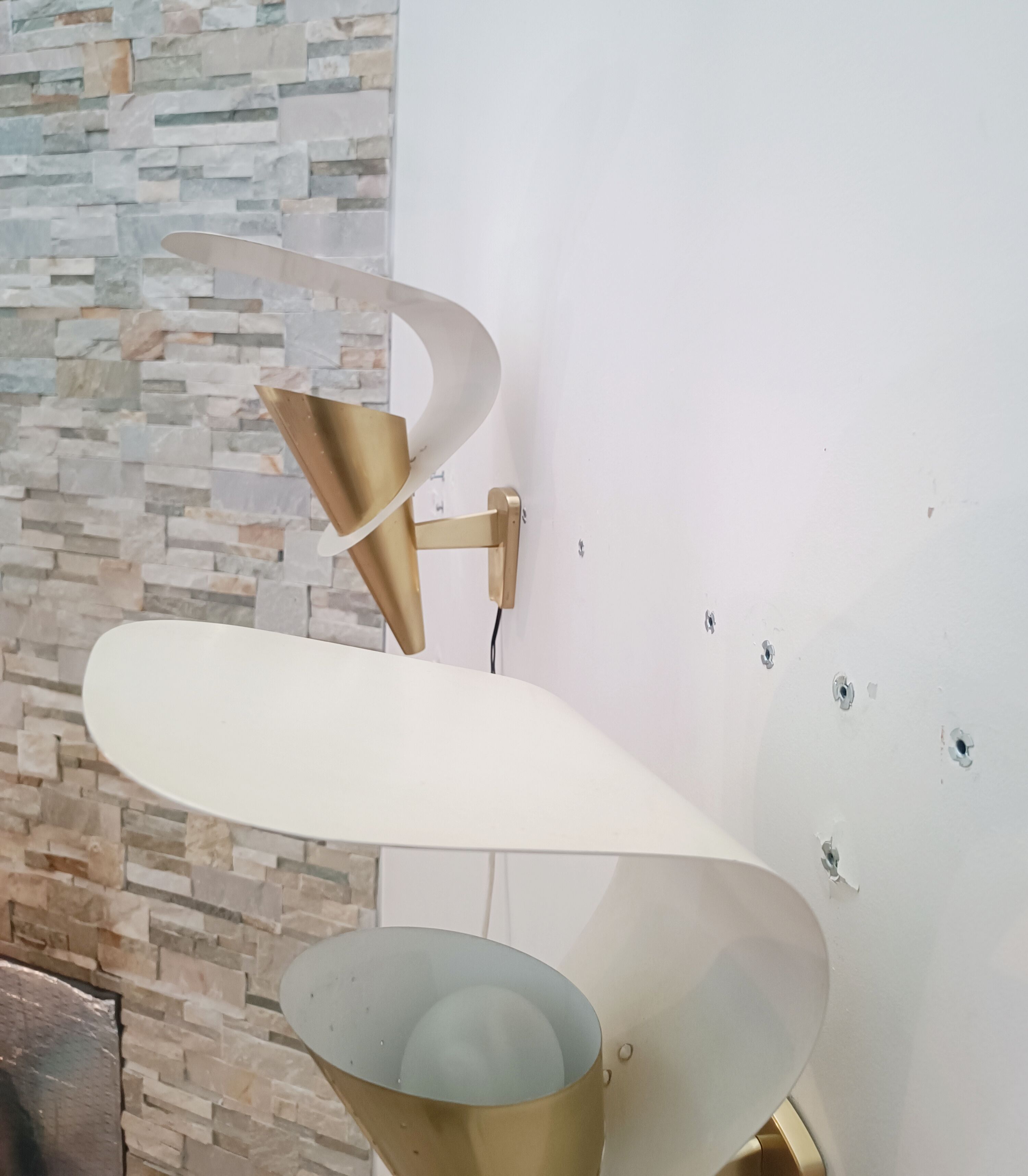 Modernist wall sconces by Metalarte 1950-60