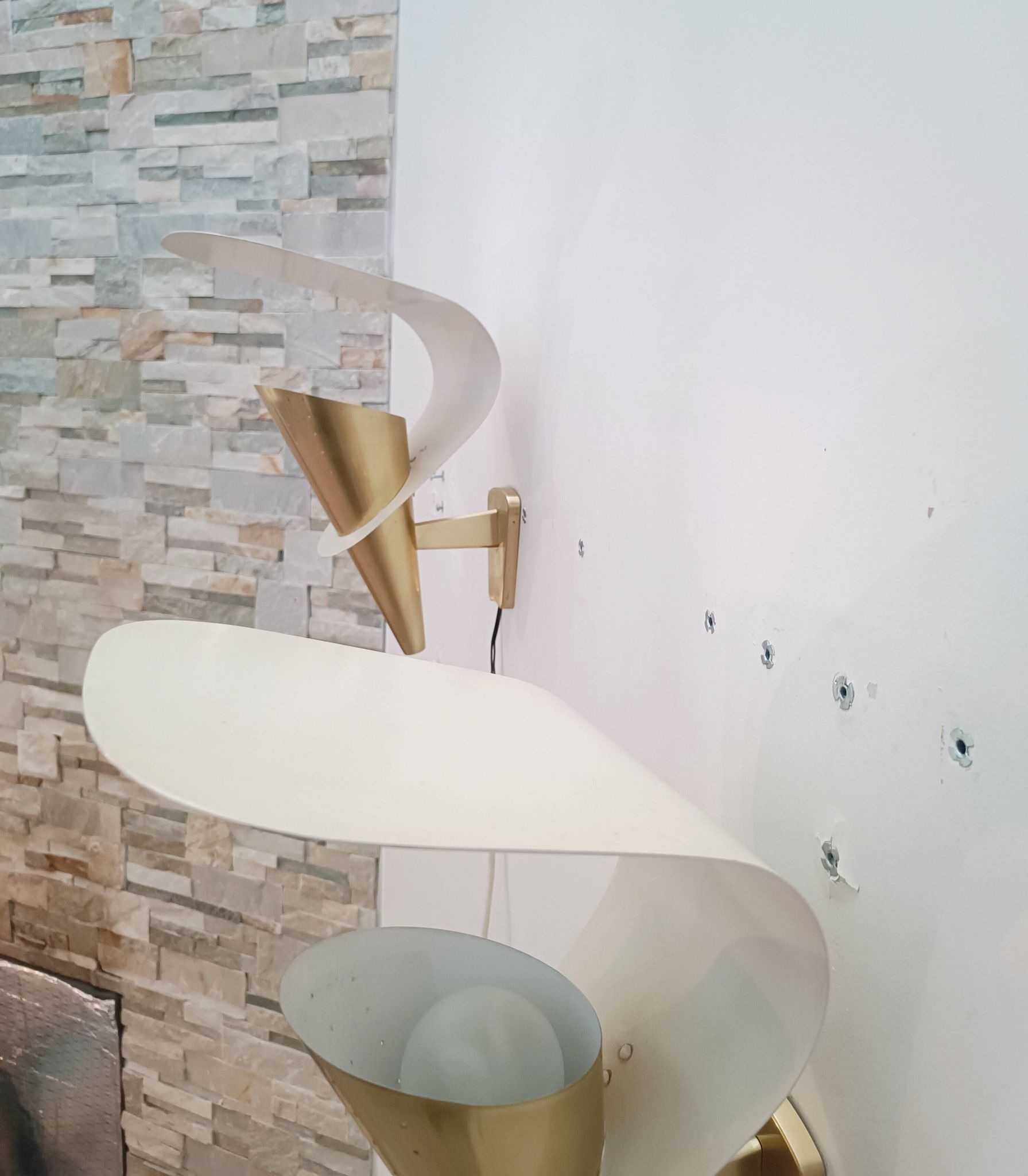Modernist wall sconces by Metalarte 1950-60