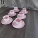 Powder pink cups and saucers