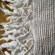 Dessus de lit en coton blanc  tissé , lit 1 place