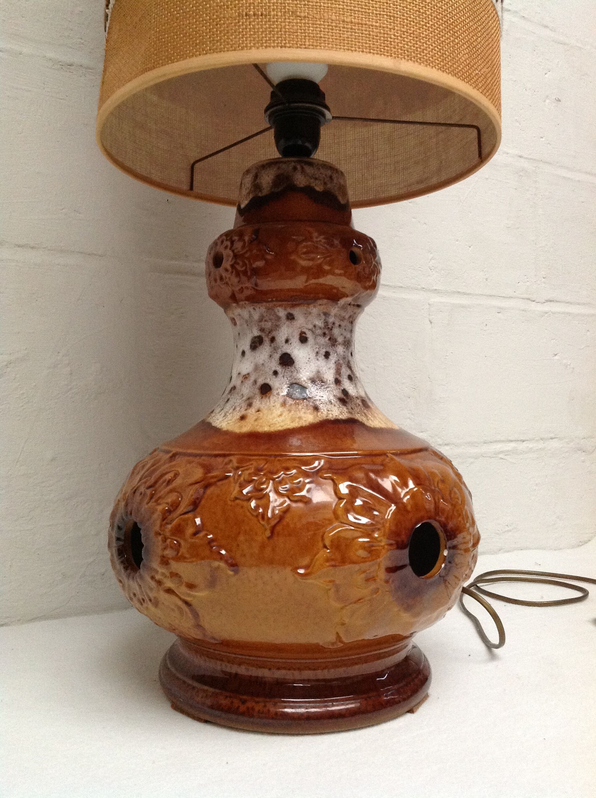 vintage ceramic floor lamp 60-70