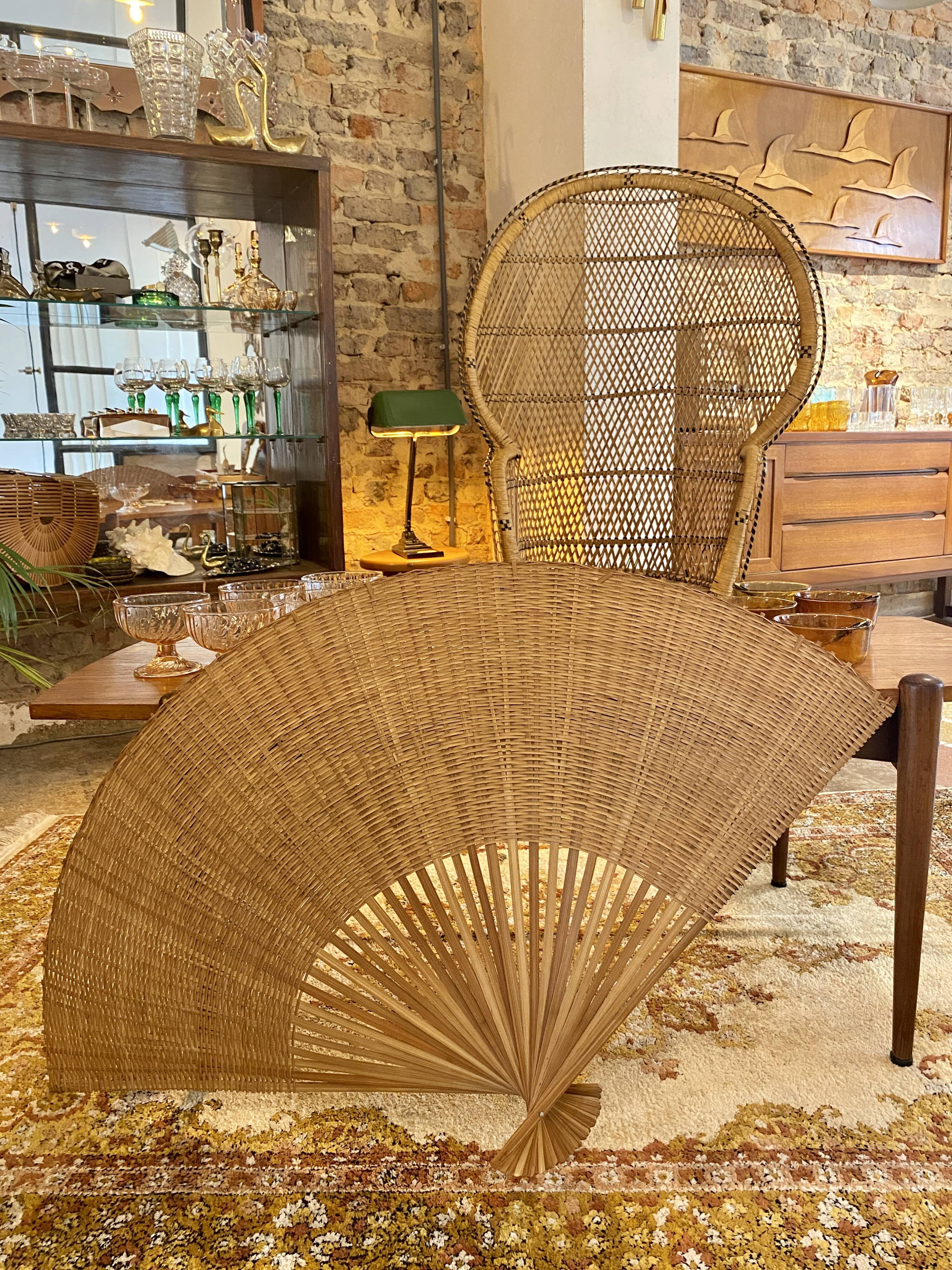 Rattan fan