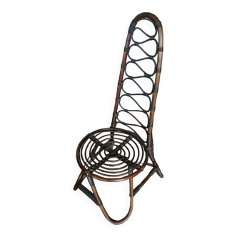 Chaise en bambou du milieu du siècle Dirk van Sliedrecht