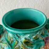 Spanish ceramic vase aquatic decoration