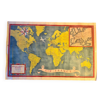 Air France Postal Air Network Map from 1948