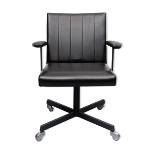 chaise de bureau des - cuir noir