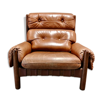 Fauteuil cuir Percival Lafer 1950