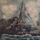 French WW1  Painting signed Amand and dated 1914