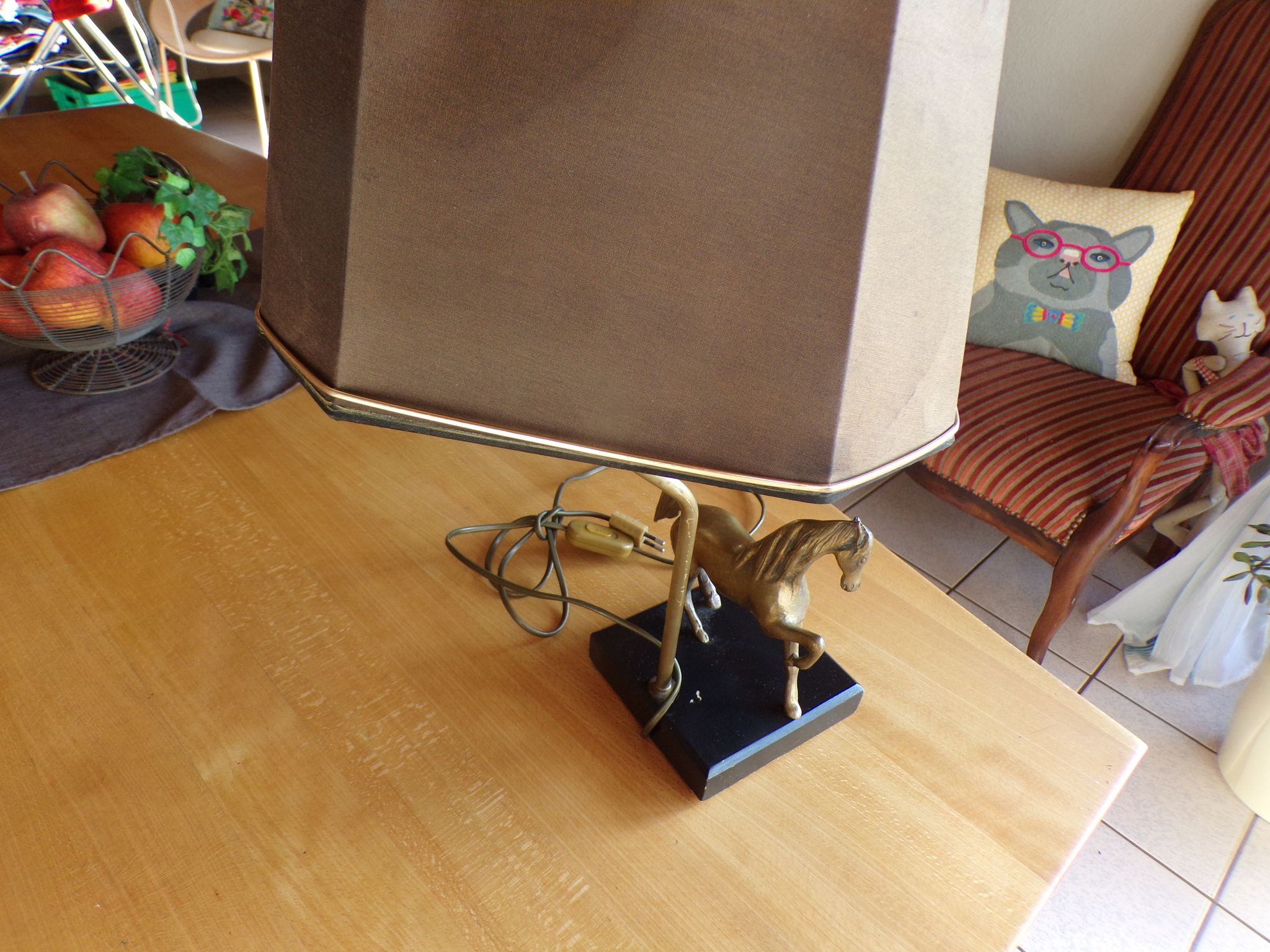 Lampe cheval vintage