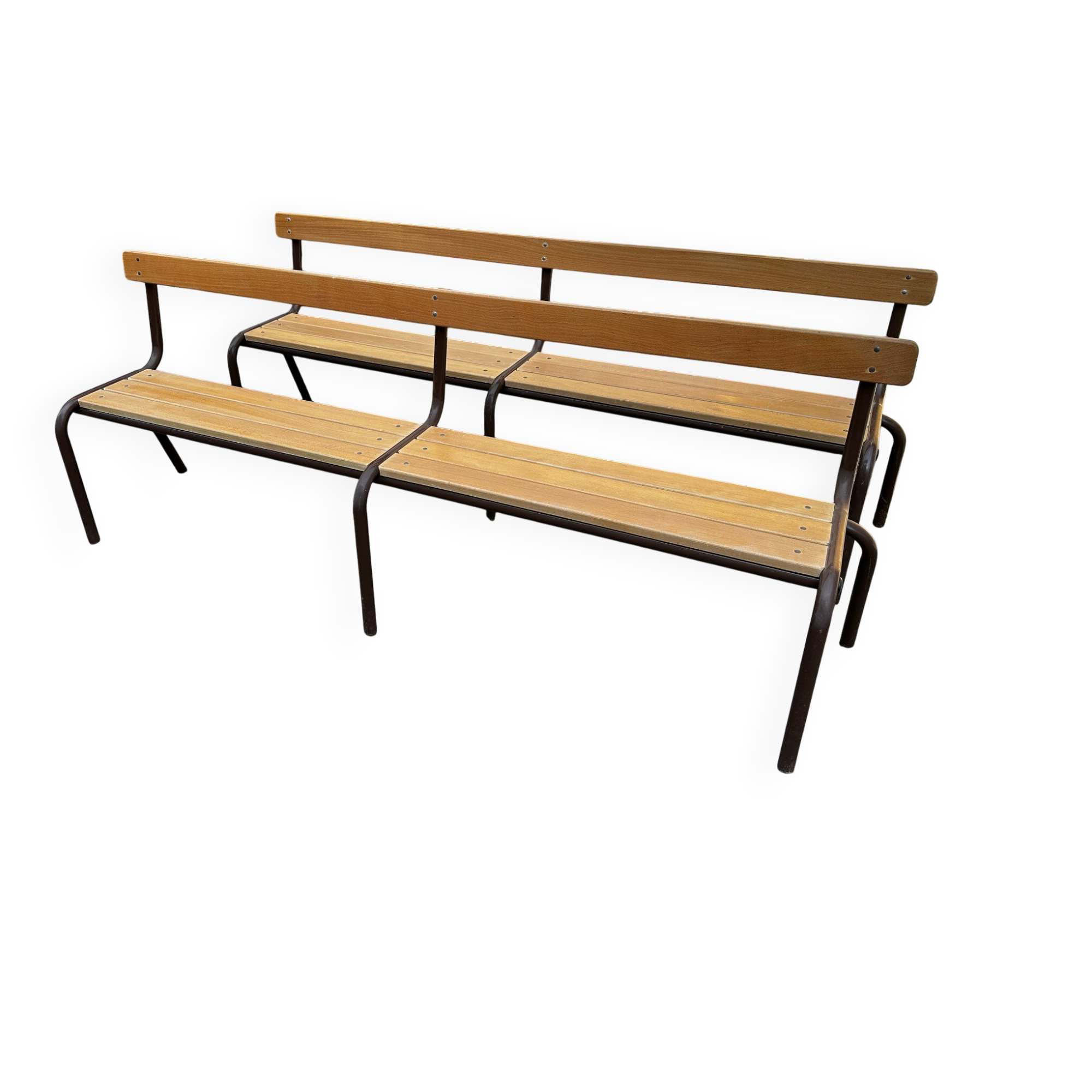 Pair of school benches