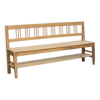 Banc d'entrée / banc de salle à manger en pin antique