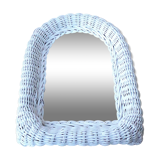 White wicker mirror