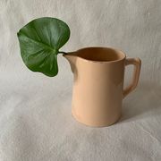 Pink porcelain carafe, Sarreguemines, 1930, France