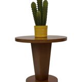 Vintage side table art deco style 80s wood minimalist design