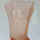 Tulip in bell - pink glass matt clear geometric decoration