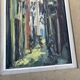 Signed Impressionist painting – Busy street scene