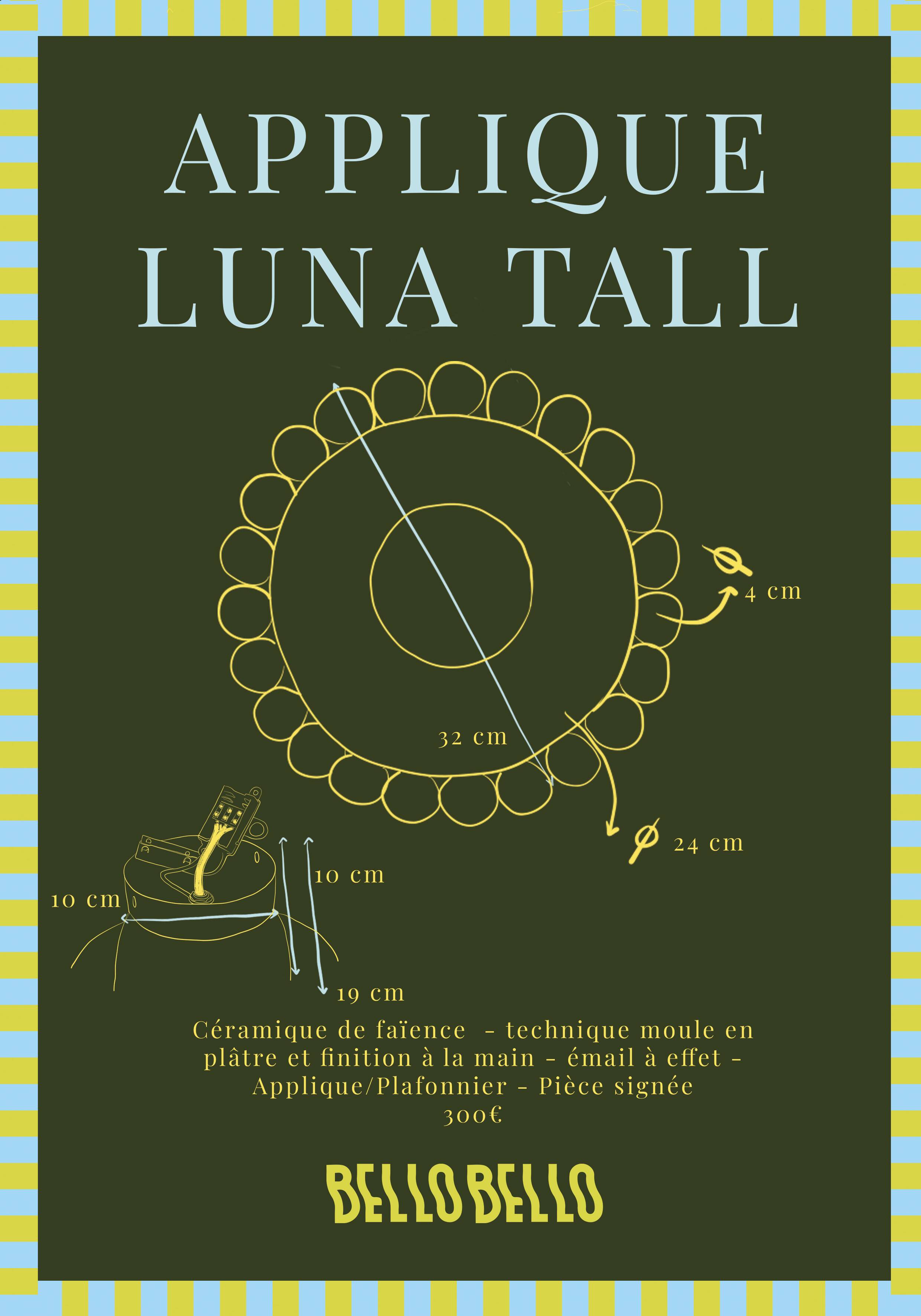 Luna Tall Leo Moka 1 Wall Lamp
