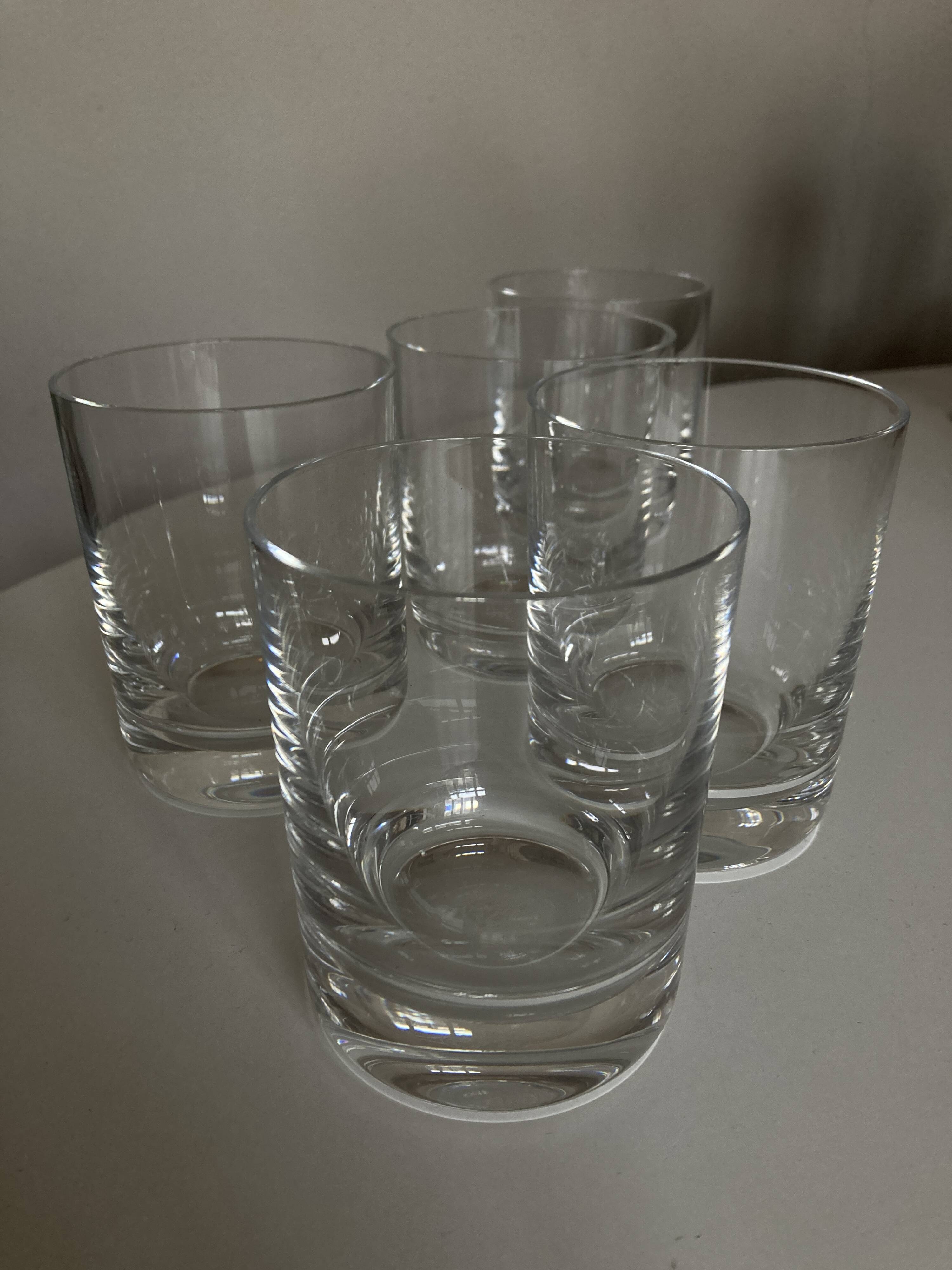 Set of 5 Baccarat Perfection 1980 whisky glasses