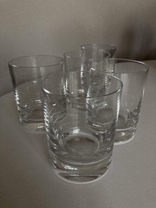 Set de 5 verres Baccarat gobelets whisky Perfection 1980