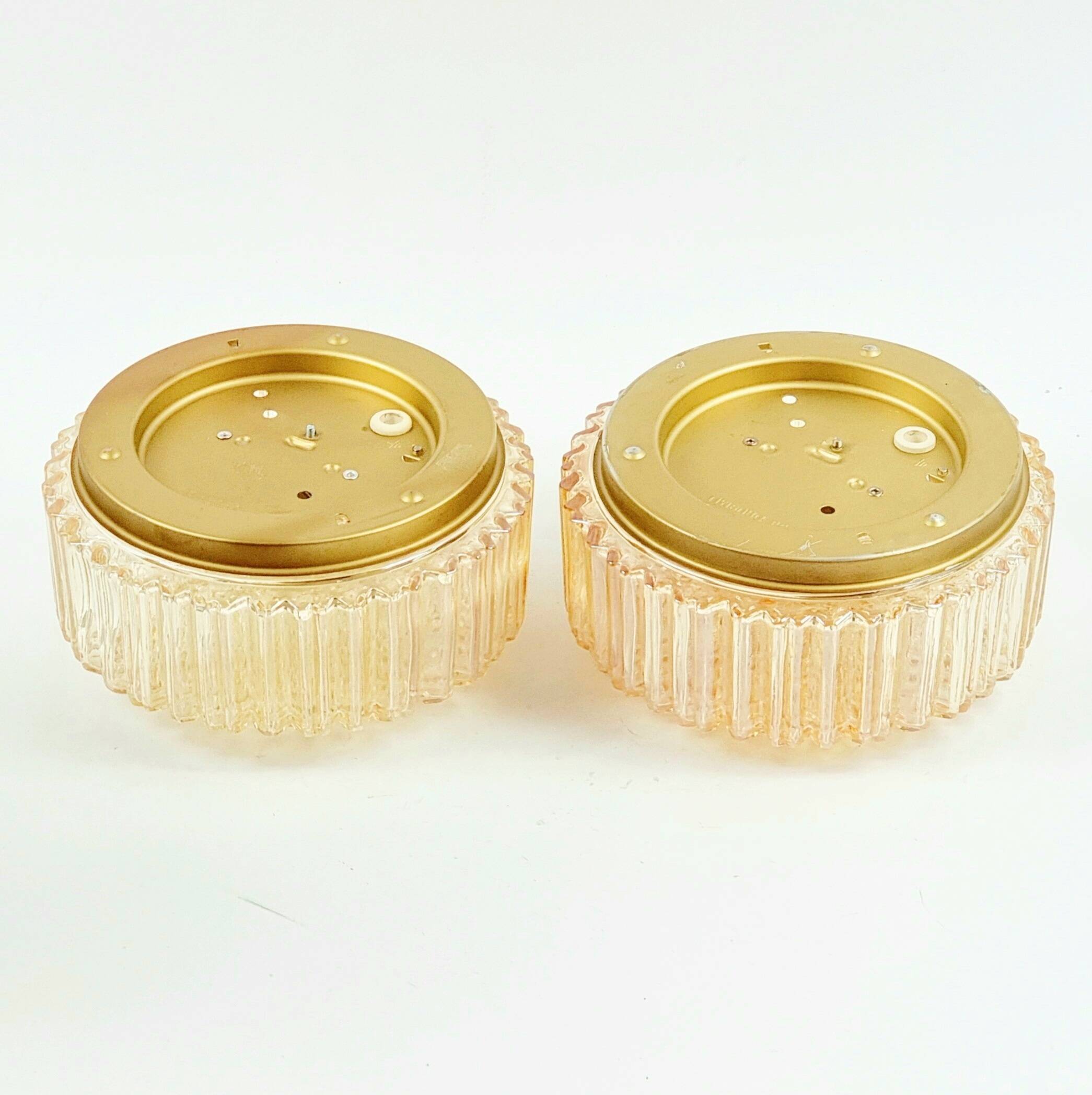 Pair of Mid Century Bubble Glass Wall Lamps By H. Tynell For Limburg, 1970s