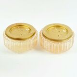 Pair of Mid Century Bubble Glass Wall Lamps By H. Tynell For Limburg, 1970s