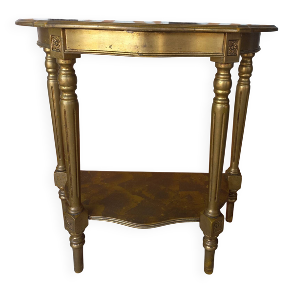 Console bois doré