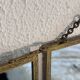 Vintage 1900s triptych barber mirror JB gilt burgundy - 30 x 67 cm