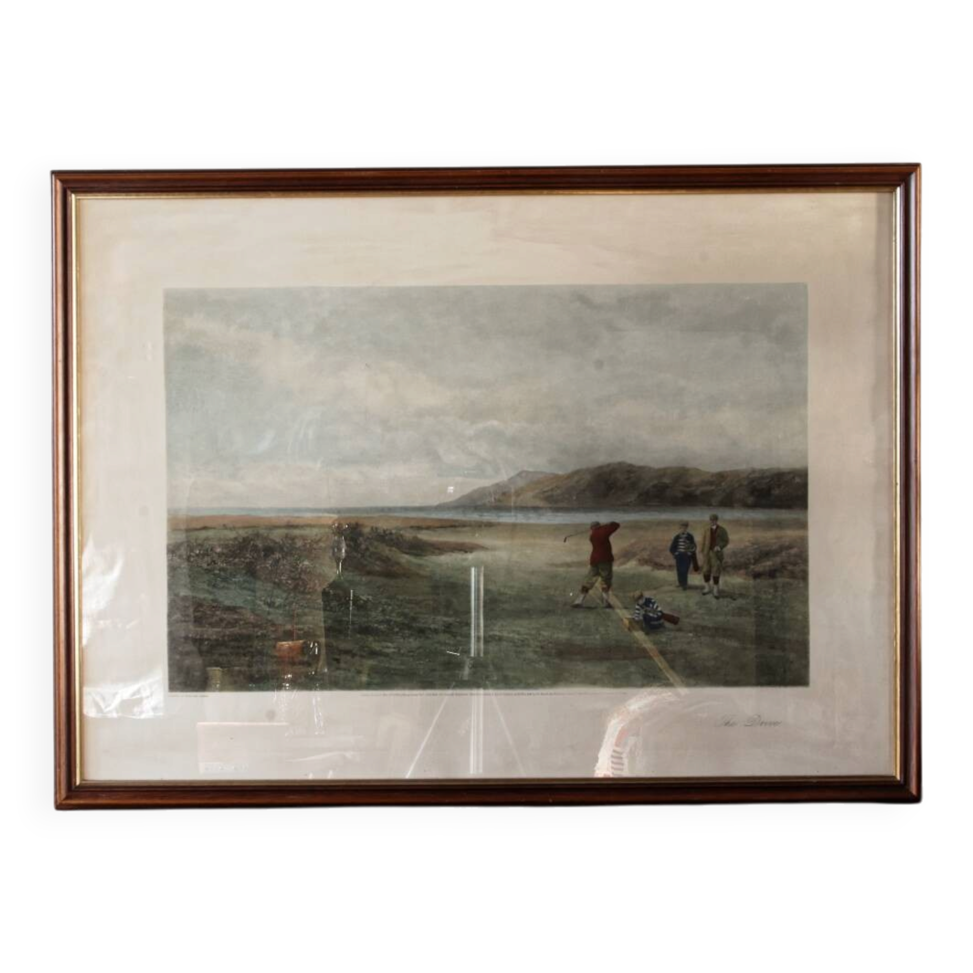 Coloured lithograph, "The Drive" Golf, after Douglas Adams (1853-1920)
