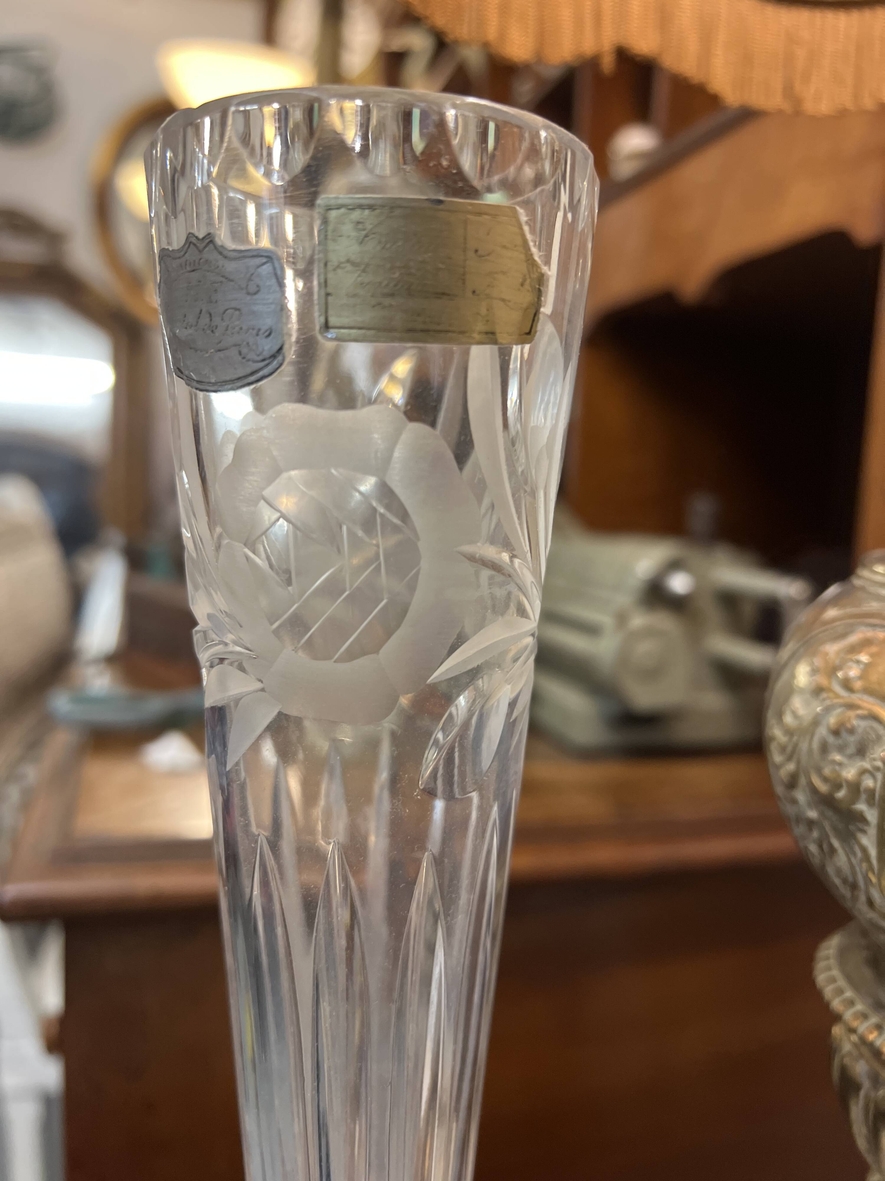 Paris crystal vase