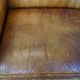 Sheep leather spacious 2-seater Art Deco design sofa from Bart van Bekhoven