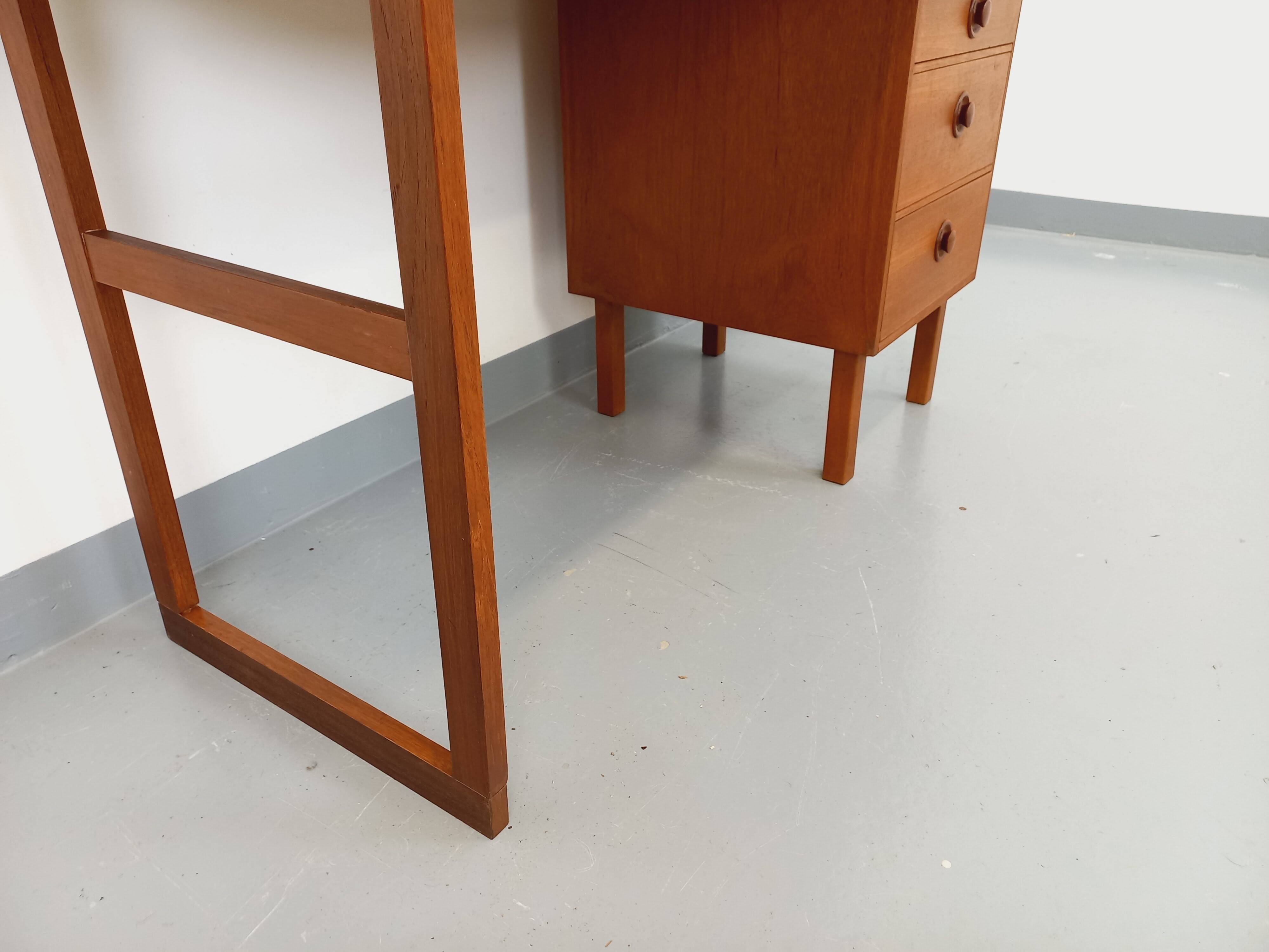 Vintage Scandinavian teak desk from the 60s
