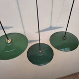 Set of 3 enameled sheet metal pendants