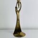 Sculptural brass candle holder, vintage