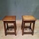 Pair of solid oak stools