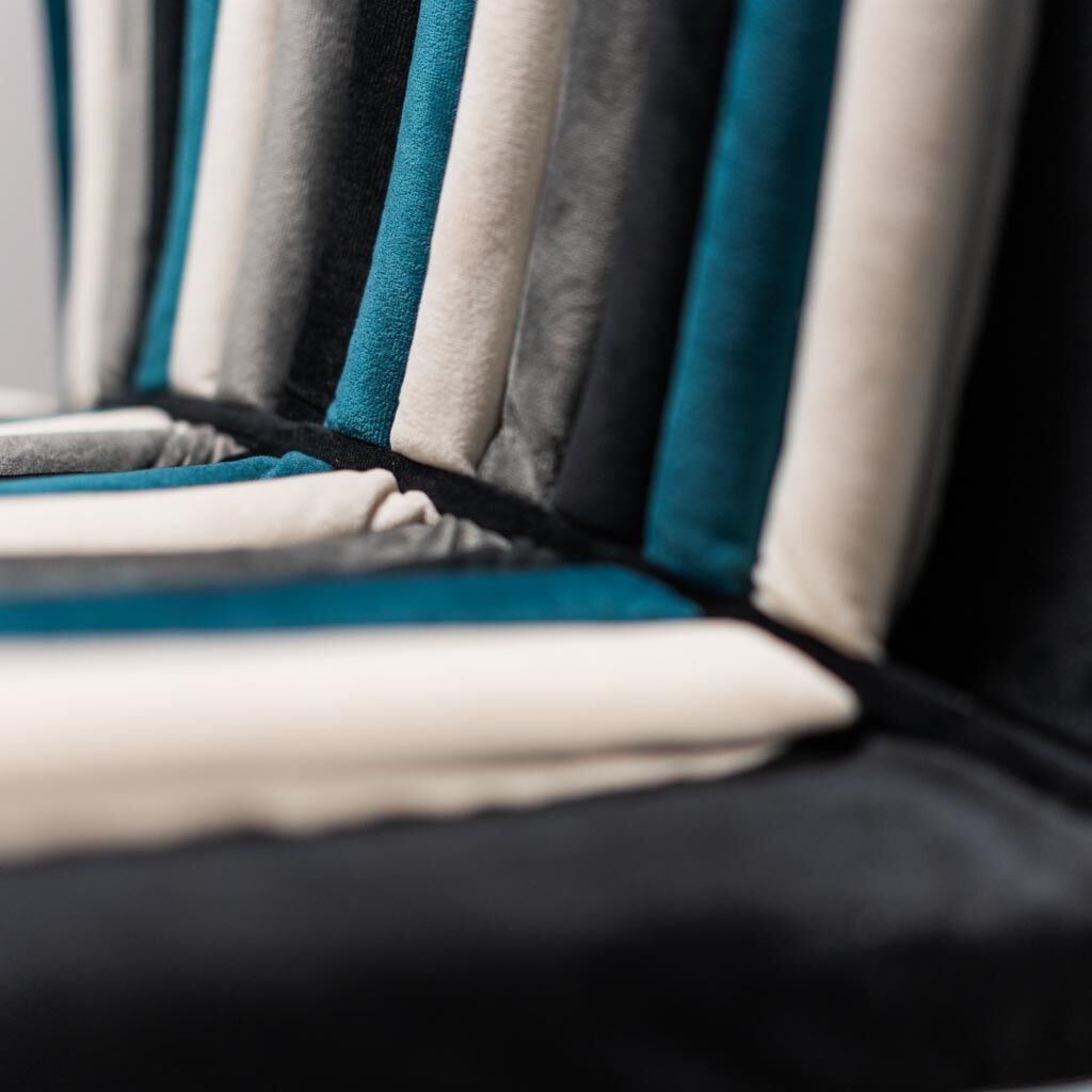 Set of 4 chairs toothpaste velvet 70s vintage