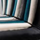 Set de 4 chaises dentifrice velours 70s vintage