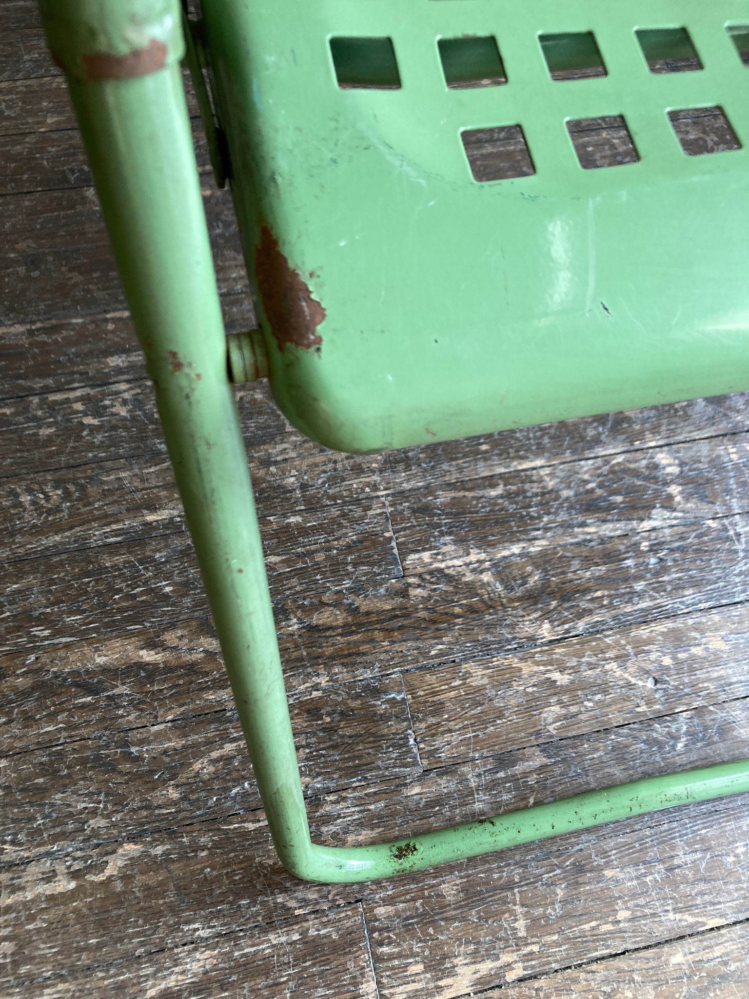 Garden chair in perforated sheet metal 1950